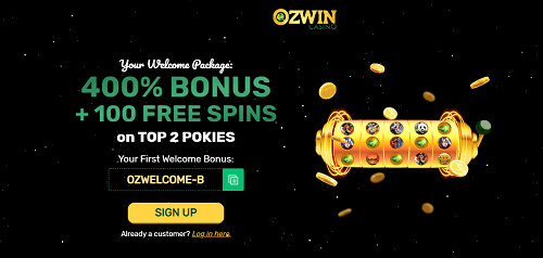 ozwin casino sign up bonus