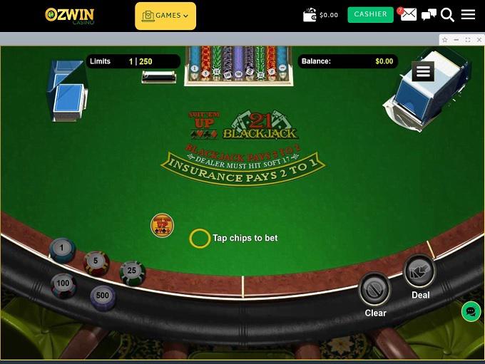 ozwin live table games