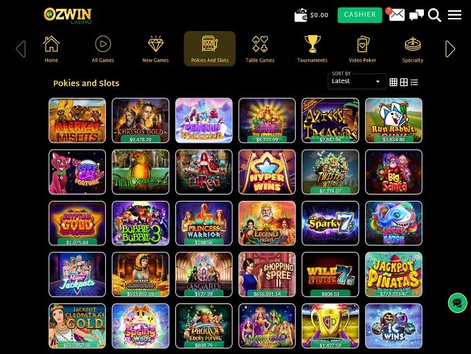 play ozwin casino game